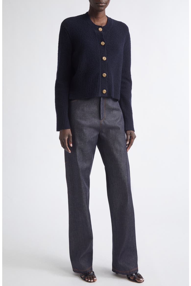 Harris Wool Blend Cardigan, Alternate, color, BERRY BLUE