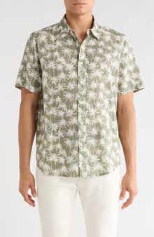 Palms Linen & Cotton Button-Up Shirt