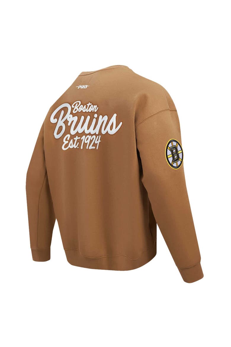 Men's Pro Standard  Brown Boston Bruins Paint the City Pullover Sweatshirt, Alternate, color, Brown