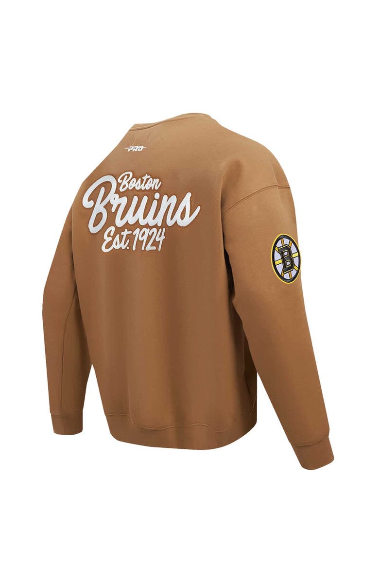 PRO STANDARD Men's Pro Standard Brown Boston Bruins Paint the City Pullover Sweatshirt, Alternate, color, Brown