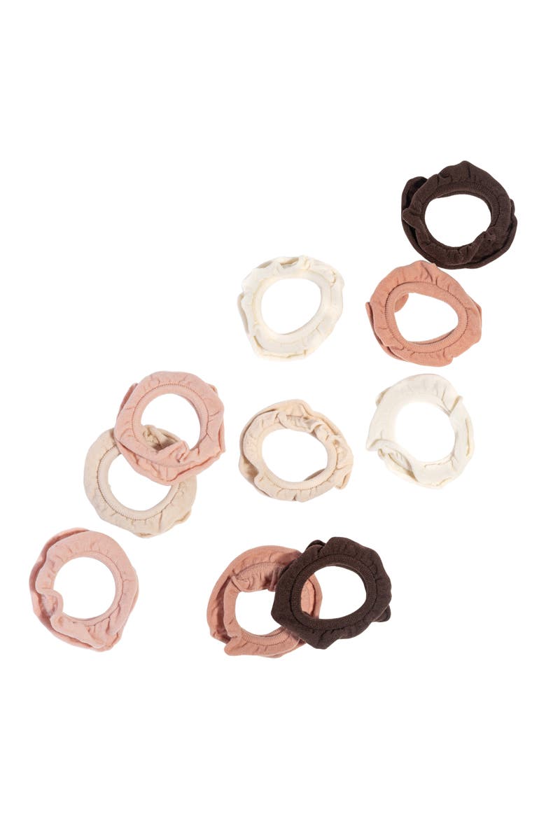 Petal 10-Pack Hair Elastics, Alternate, color, BLUSH