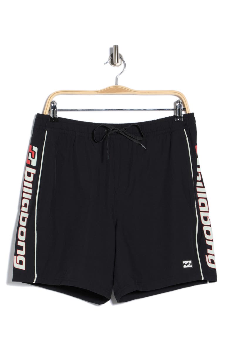 Afterburner Volley Swim Trunks, Alternate, color, BLACK