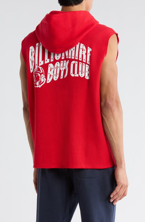 Billionaire Boys Club Bb Space Sleeveless Pullover Hoodie In Red