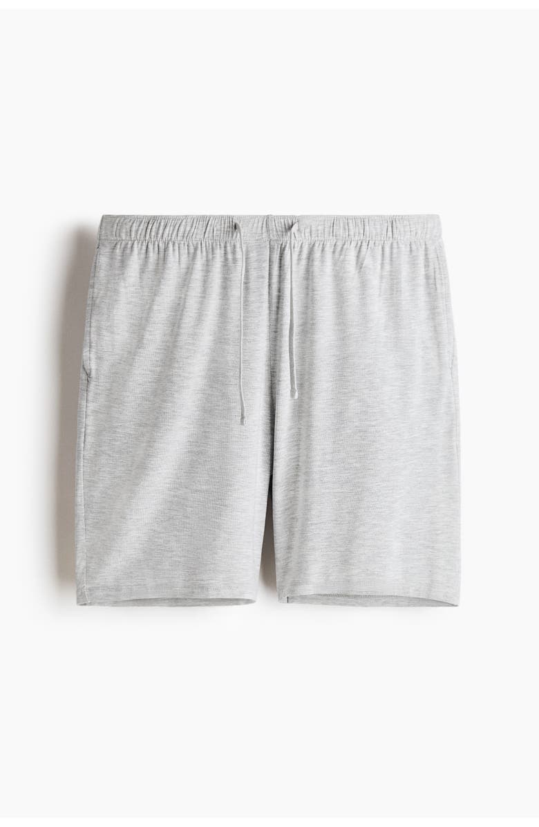 H&M Jersey Pyjama T-shirt And Shorts, Alternate, color, Light Gray Melange
