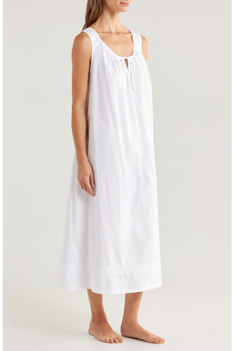 Classic Sleeveless Nightgown, Alternate, color, WHITE