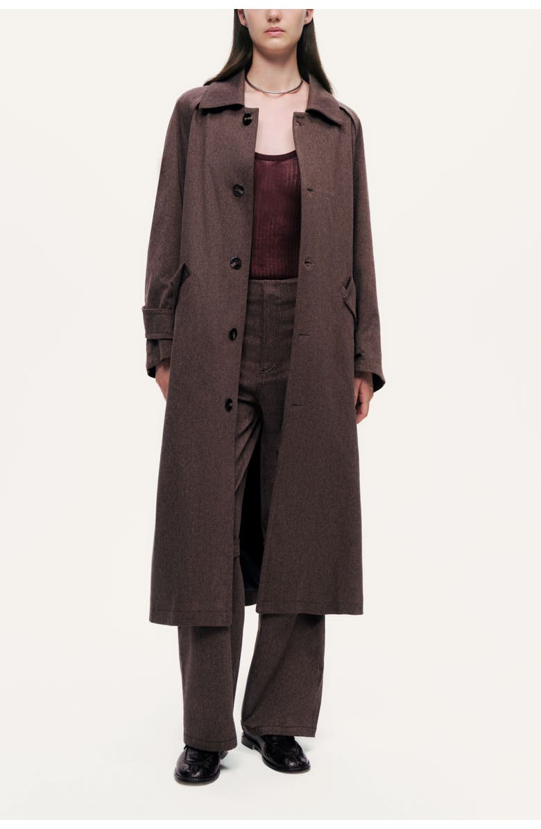 Nocturne Single-Breasted Trench Coat, Main, color, Dark Brown