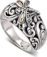 SAMUEL B. Sterling Silver & 18K Gold Dragonfly Ring