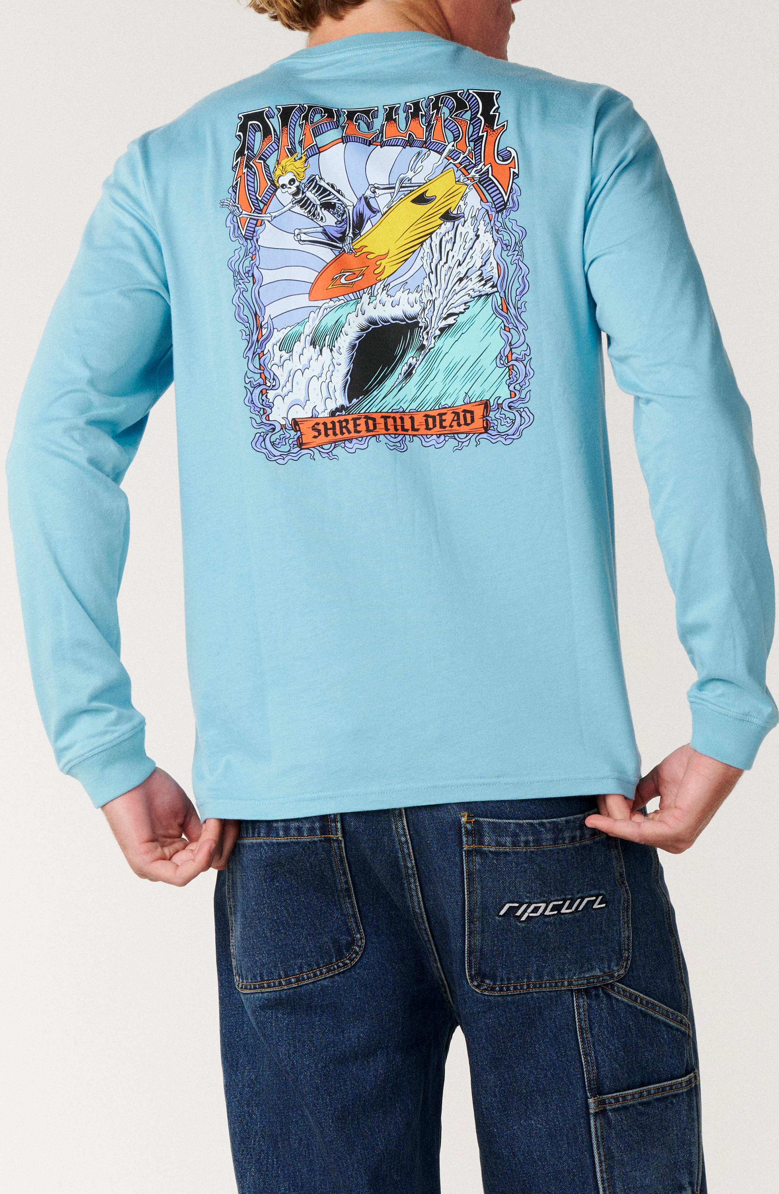 Rip Curl Shredding Long Sleeve Cotton Graphic T-Shirt (Men) | Nordstrom