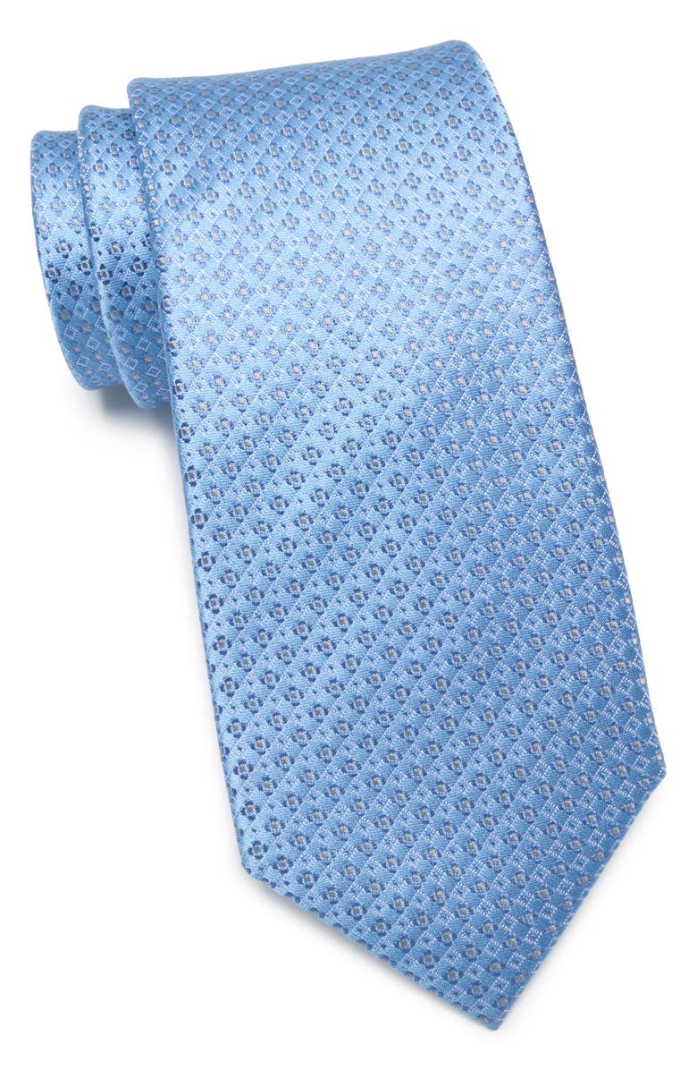 Duchamp Floral Geometric Tie, Main, color, Light Blue