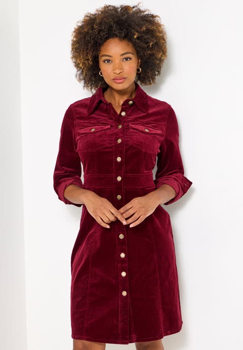 Corduroy Shirt Dress