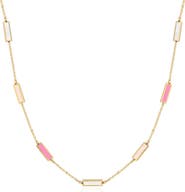 The Lovery Fine Jewelry Pink Mixed Bar Chain Necklace