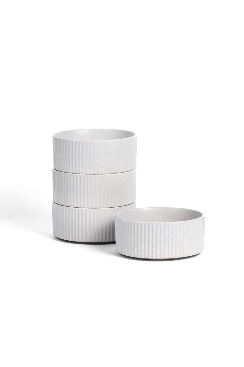 Haven Stoneware 4-Piece Bowl Set, Main, color, Grey