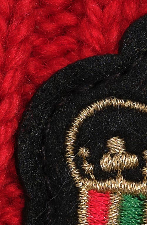 Lauren Ralplh Lauren Cable Crest Patch Scarf In Red