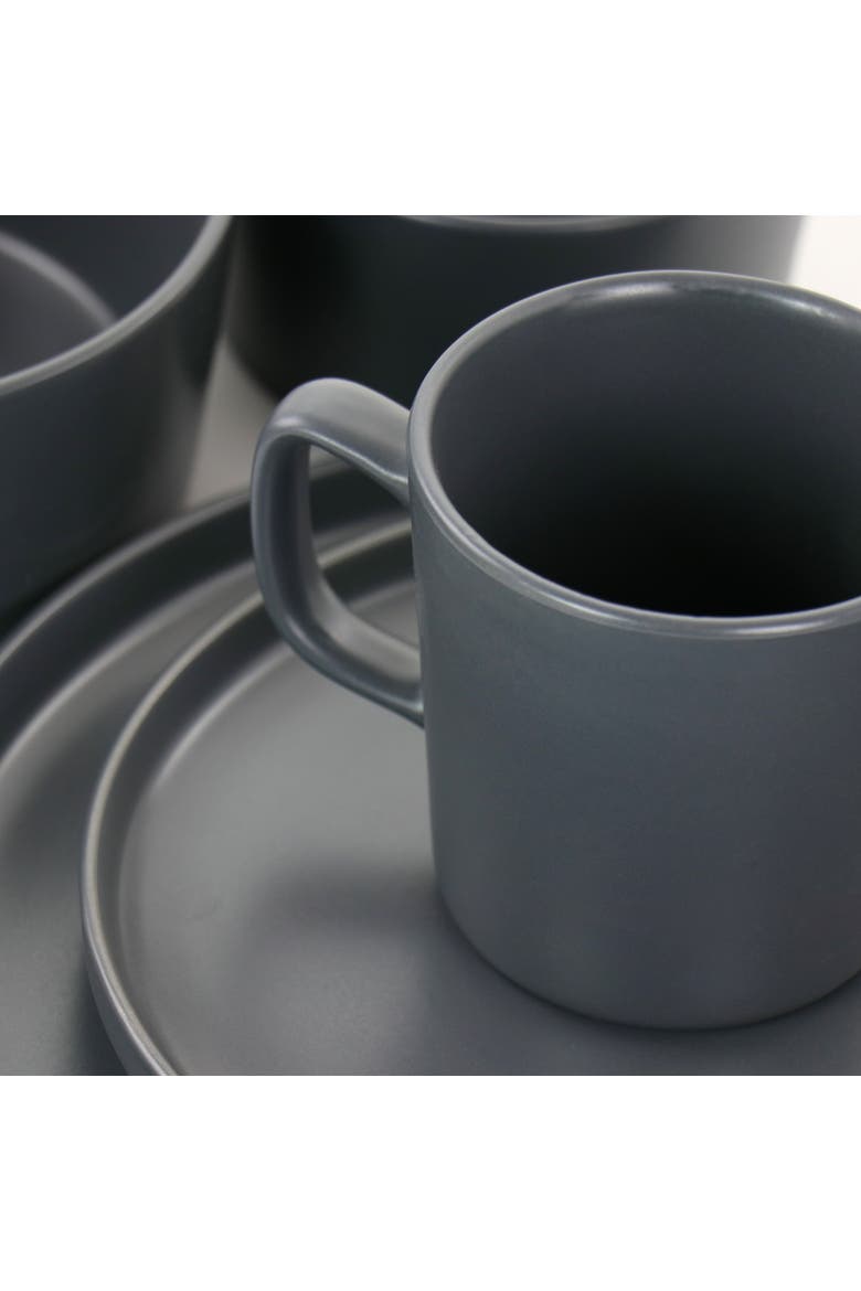 Luxmatte Dark Grey 20 Piece Dinnerware Set, Alternate, color, Grey