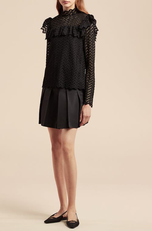 REBECCA TAYLOR REBECCA TAYLOR CHEVRON LACE TOP