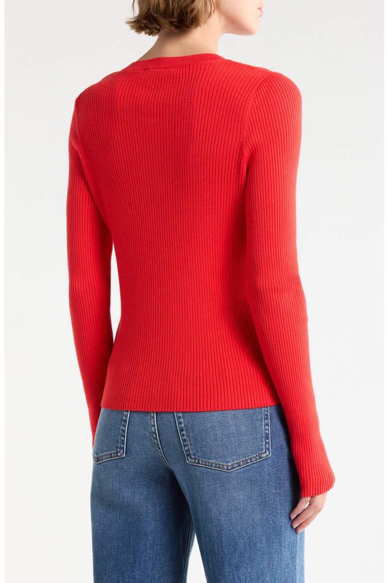 Jette Long Sleeve Cardigan, Alternate, color, POPPY RED