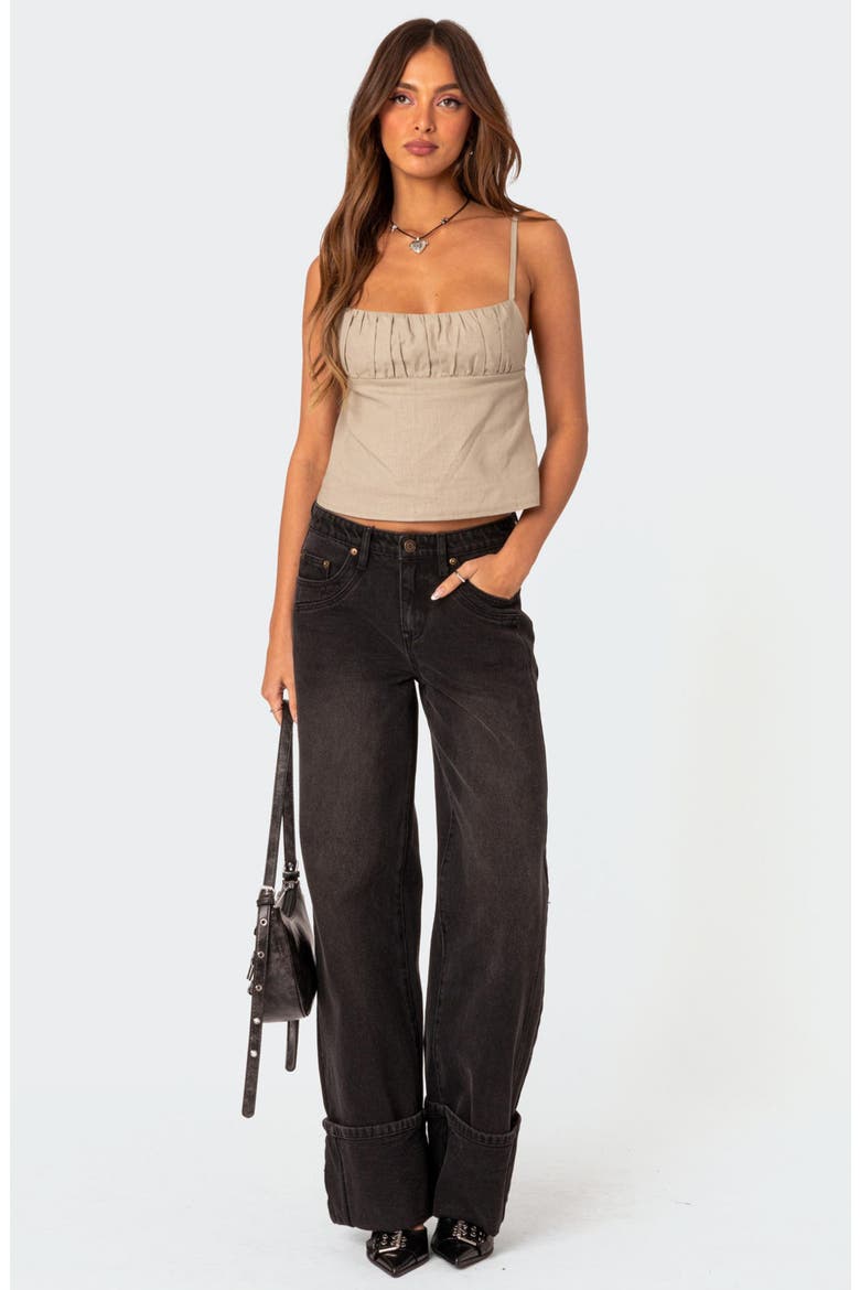 Tie Back Cotton Camisole, Alternate, color, OLIVE