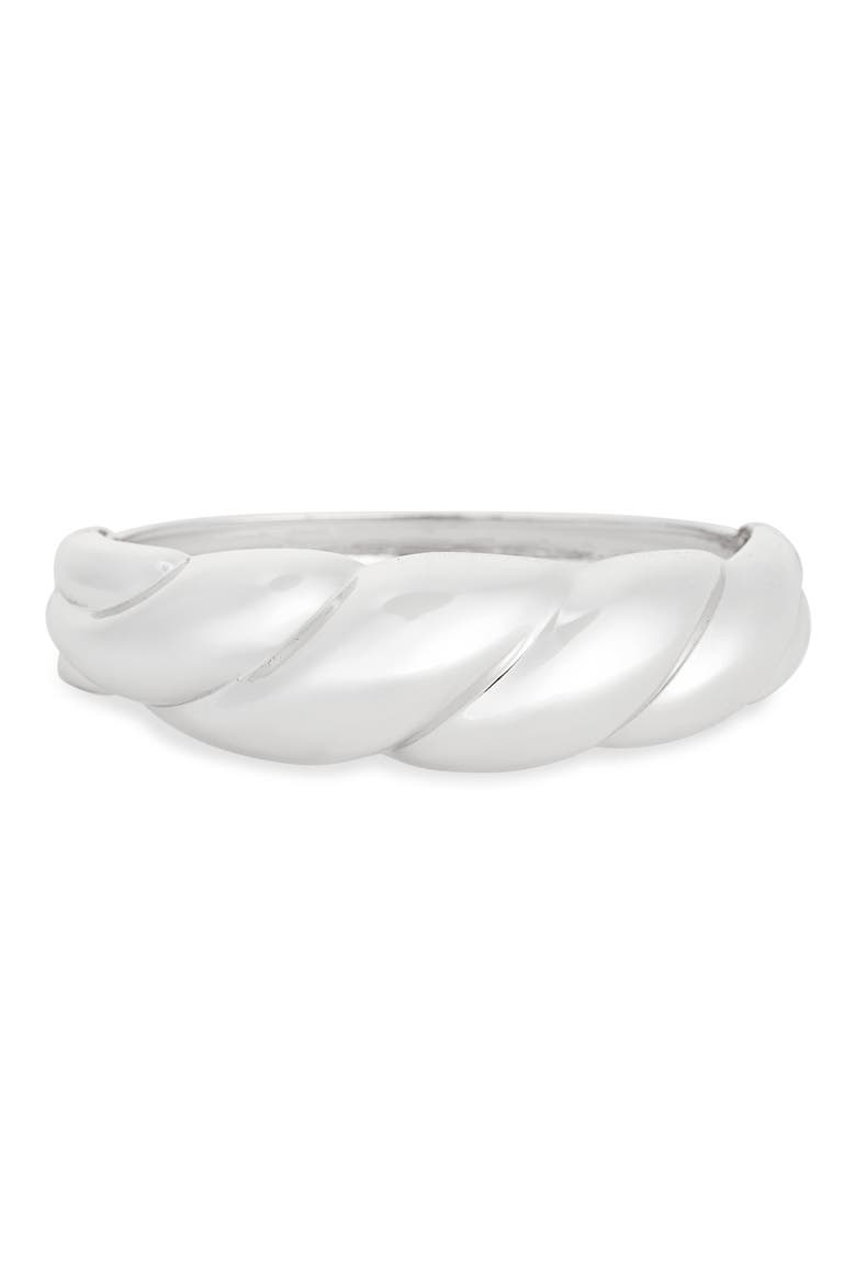 Twisted Bangle Bracelet, Main, color, SILVER
