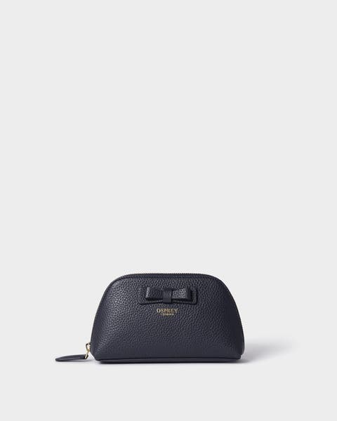 The Bow Leather Cosmetic Pouch