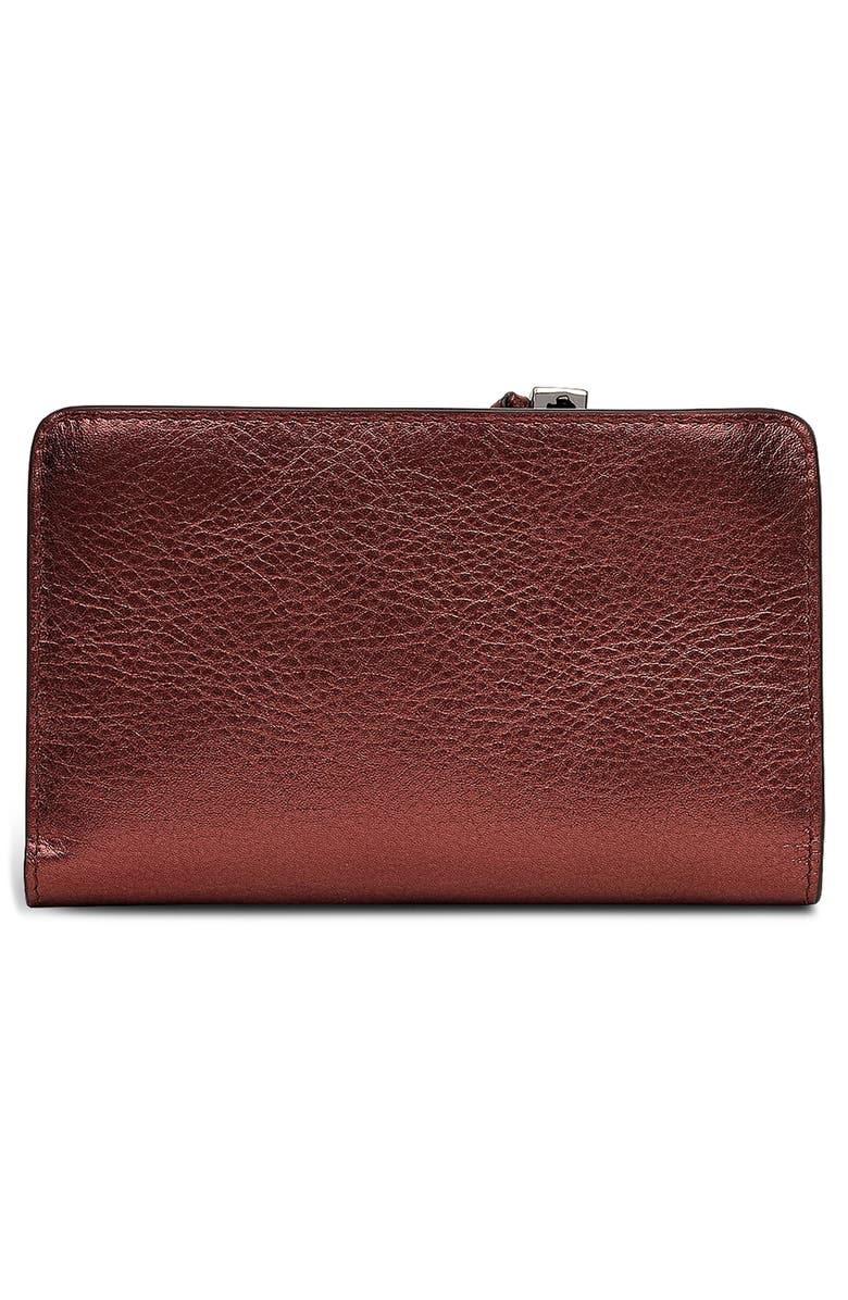 Radley Medium Carlton Close Metallic Clutch, Alternate, color, Bronze