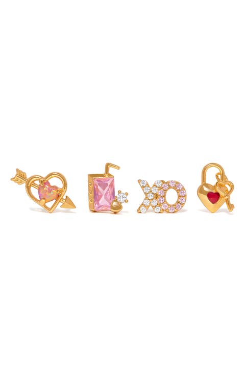 Tokens of Love Set of 4 Stud Earrings