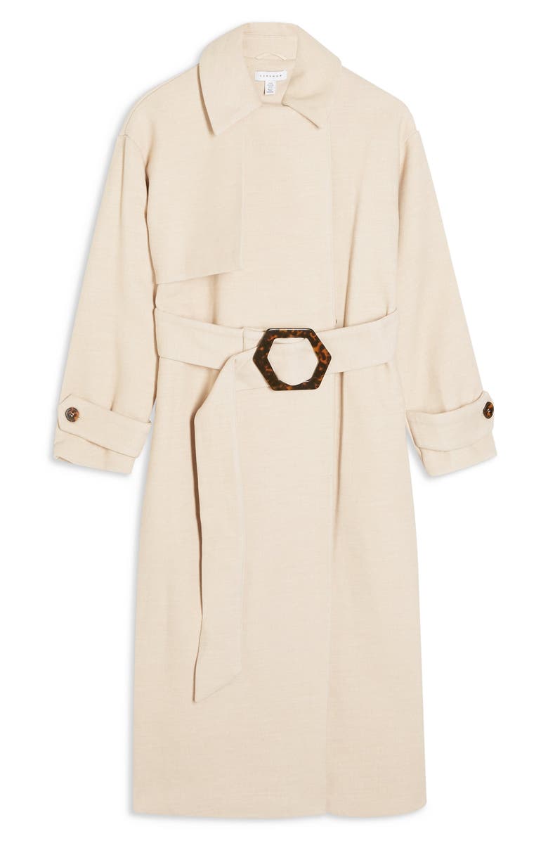 Topshop Marsha Longline Belted Coat, Alternate, color, 
