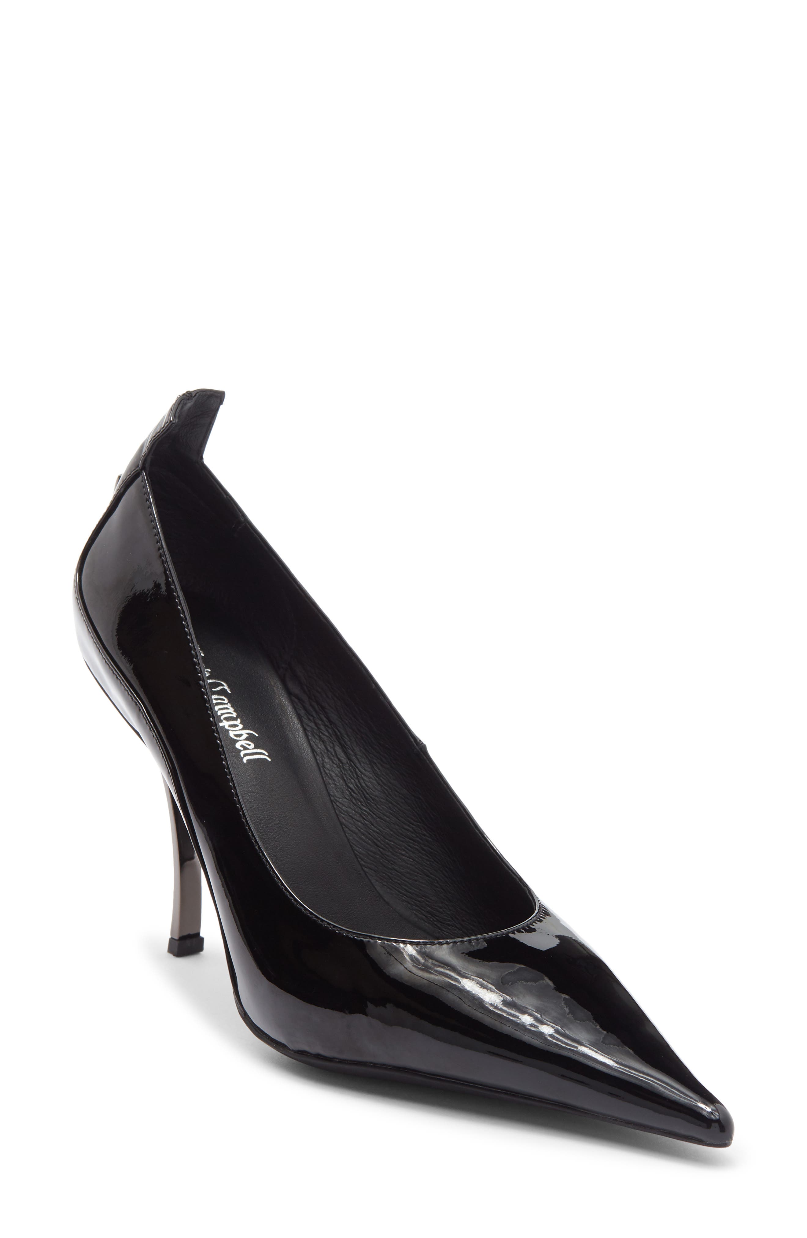 Jeffrey Campbell Freak Out Pointed Toe Pump, Main, color, Black Patent