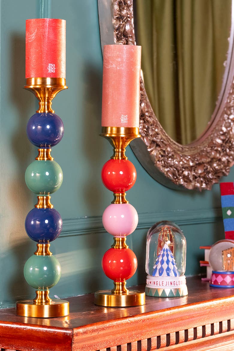 Deurne Pillar Candle 3.5 In Set of 2, Alternate, color, Fushia
