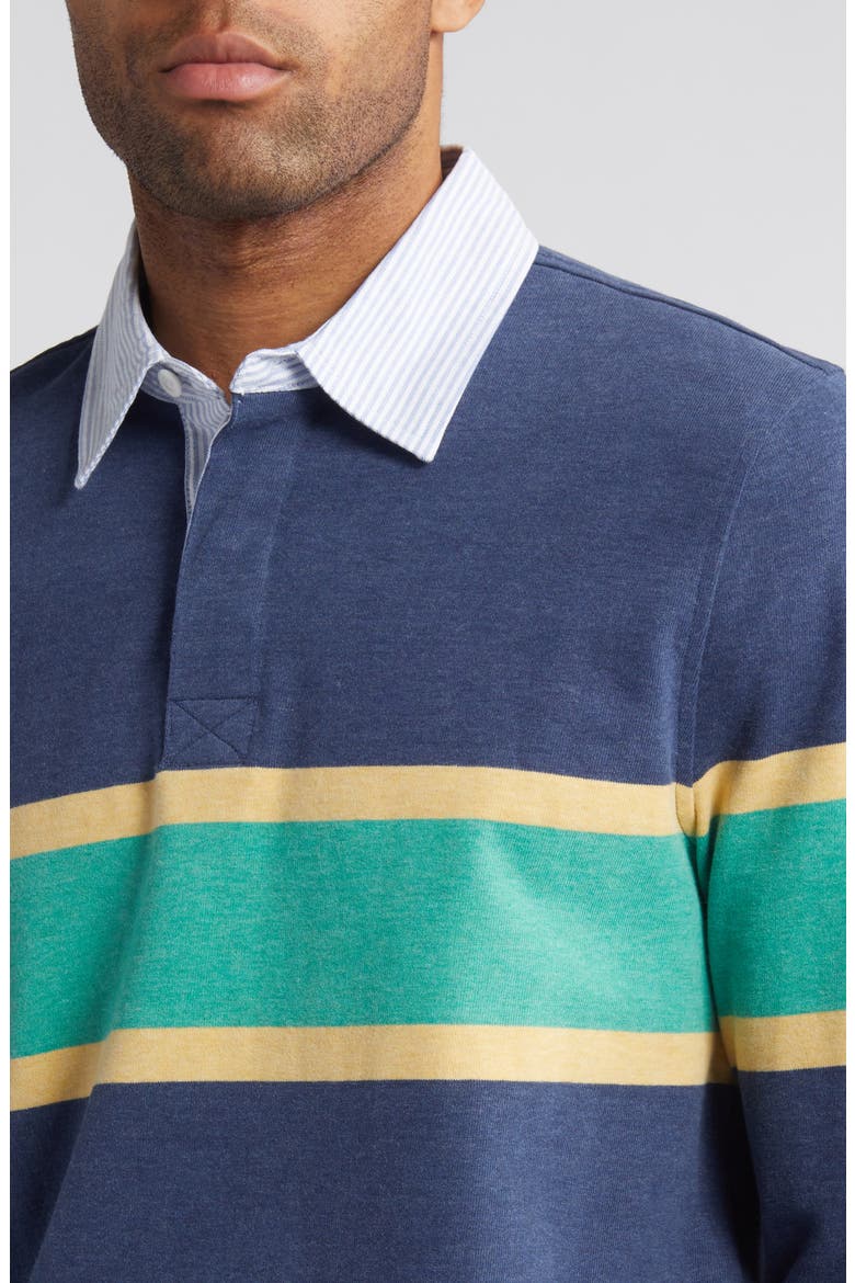 Long Sleeve Rugby Polo, Alternate, color, NAVY MULTI
