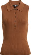 PAIGE Vesta Rib Sleeveless Polo