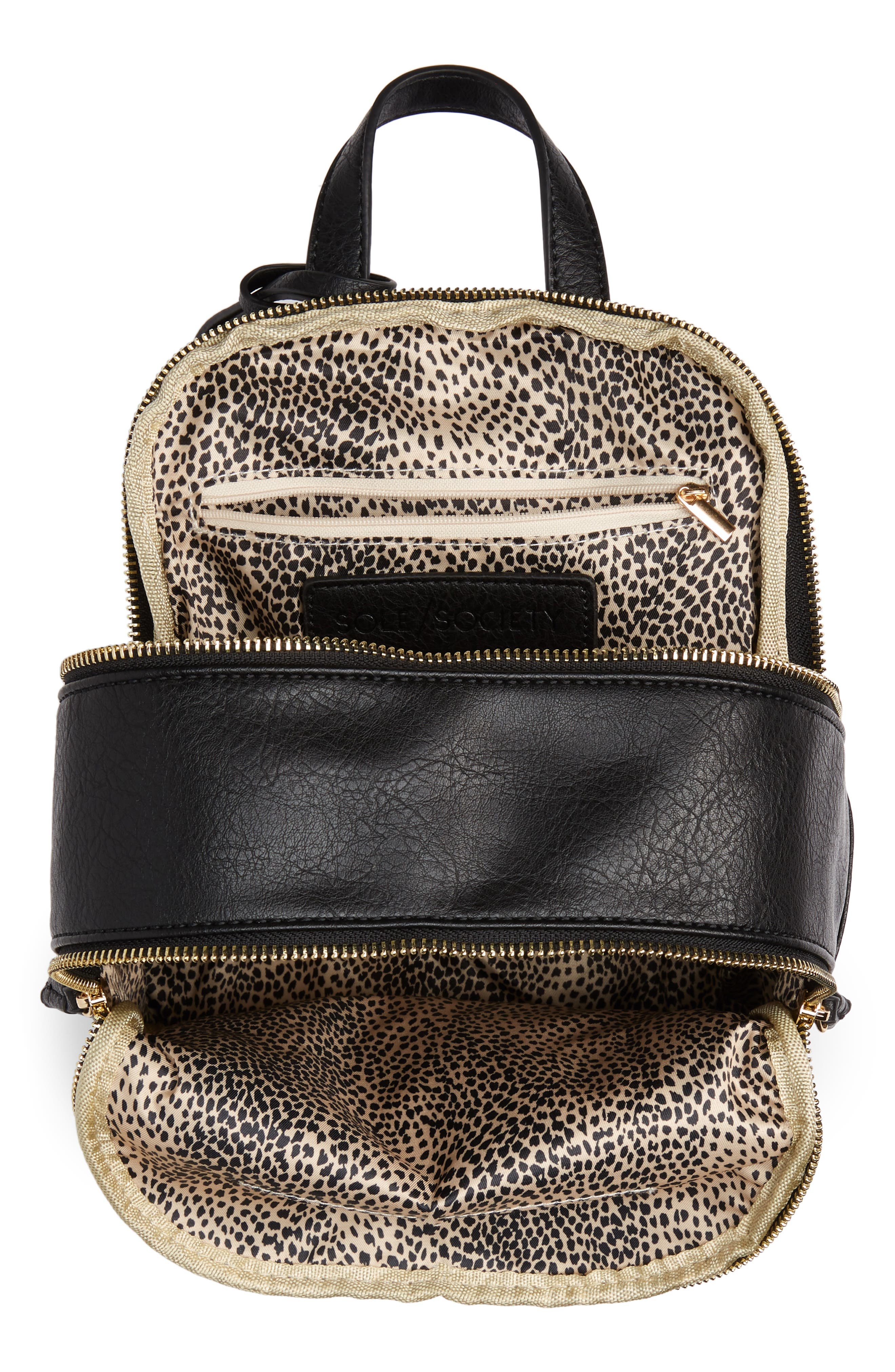 Sole Society Siena Faux Leather Backpack, Alternate, color, 