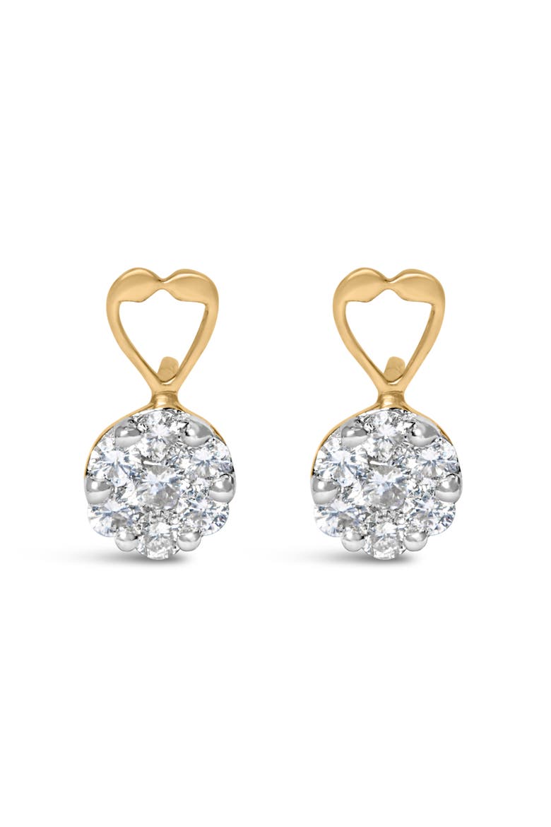 14K Yellow Gold 1ct. TDW RoundDiamond Earrings, Main, color, Yellow