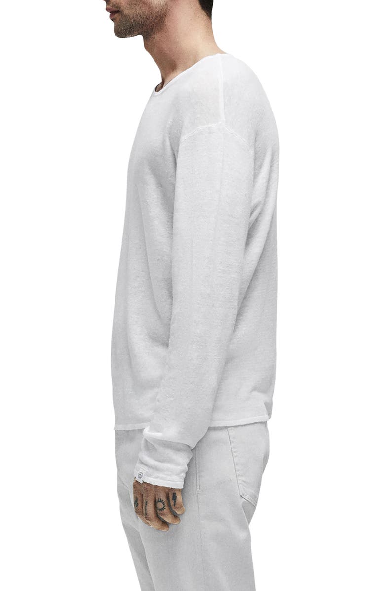 rag & bone Kerwin Long Sleeve Linen T-Shirt, Alternate, color, 