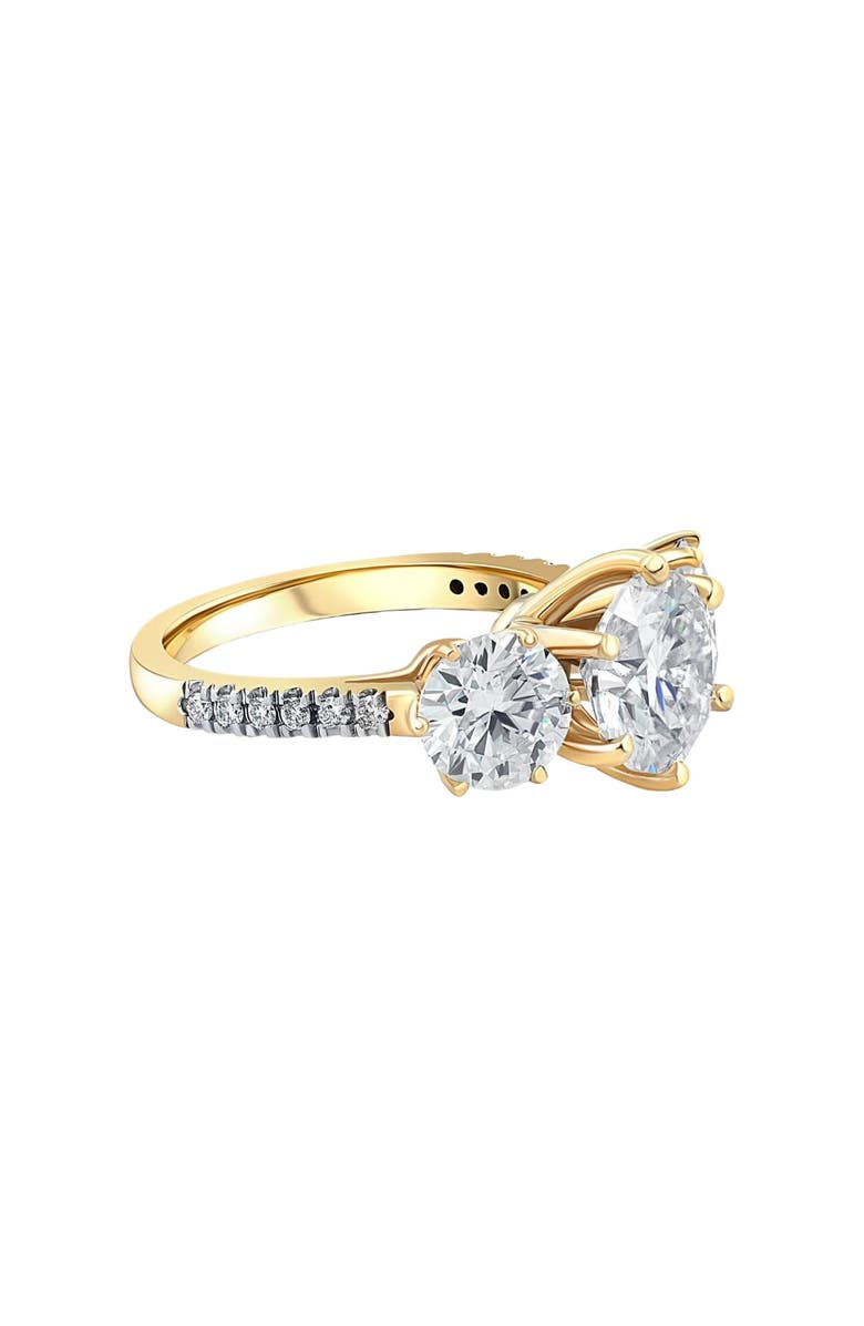 Bliss Diamond 6 1/4 Ct Three Stone Diamond Engagement Ring Lab Grown Gold, Alternate, color, 