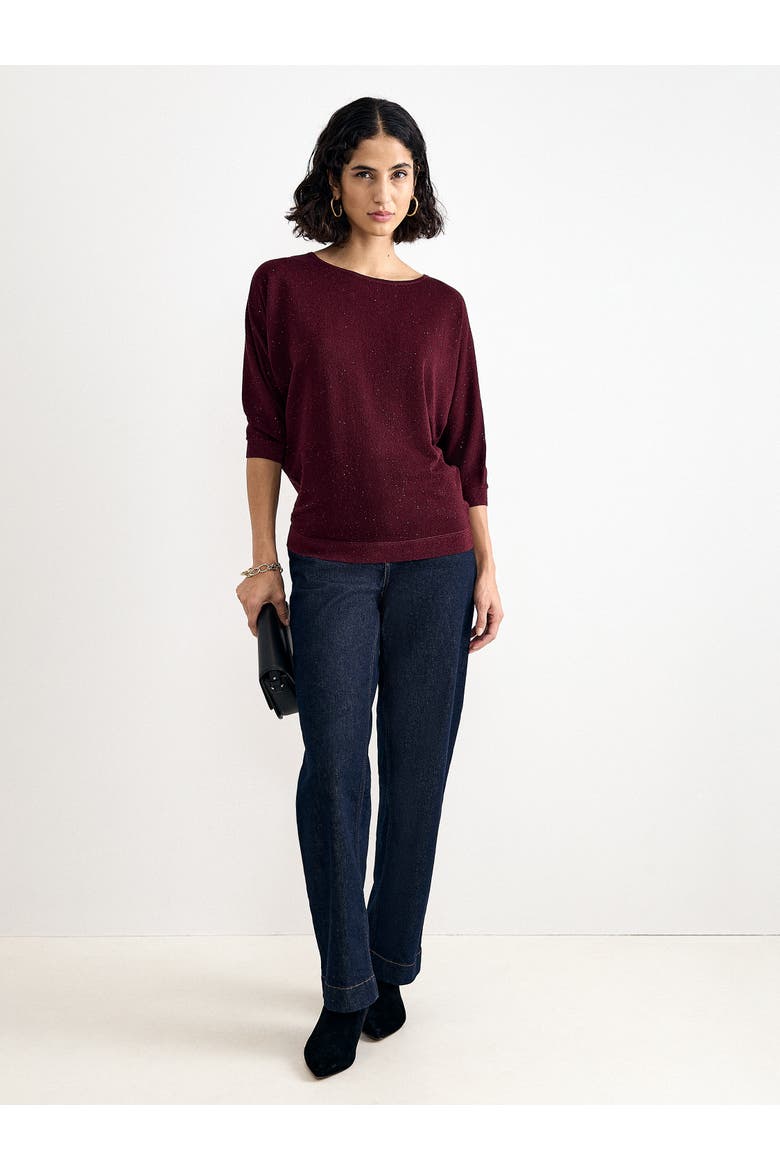 Sequin Cristine Knit, Alternate, color, Burgundy