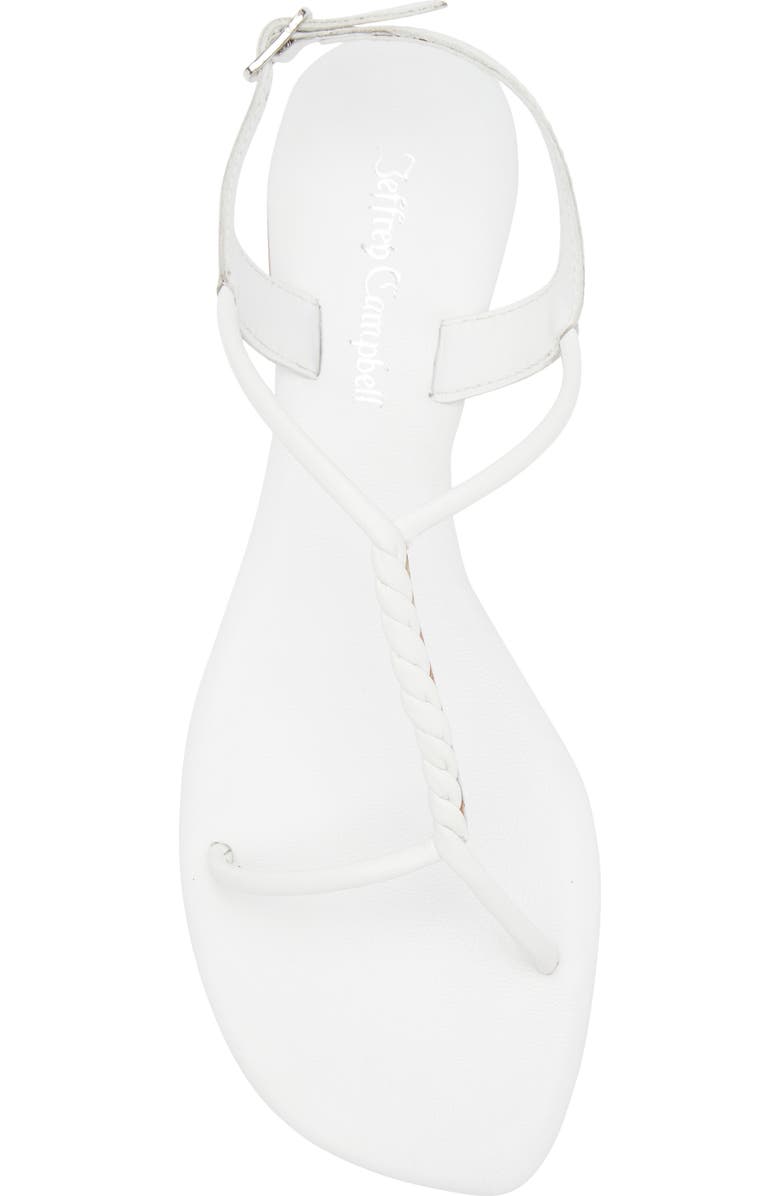 Jeffrey Campbell Roped In Flat Sandal, Alternate, color, White