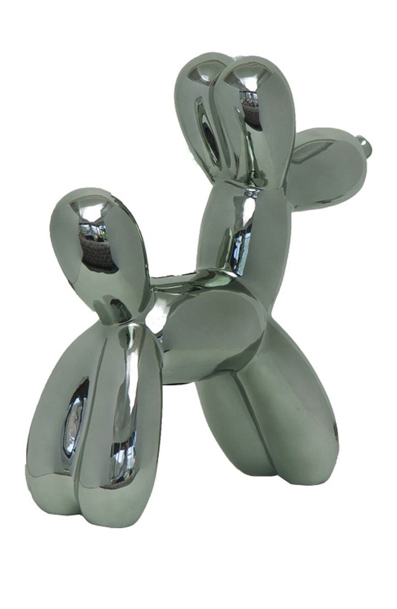 INTERIOR ILLUSIONS Graphite Balloon Dog Bank, Alternate, color, Graphite