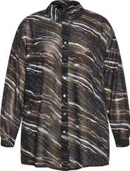 City Chic Sally Sheer Button-Up Shirt