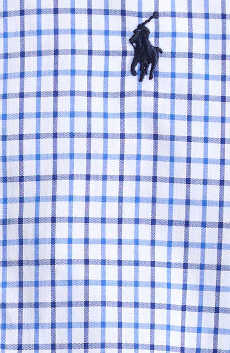 Ralph Lauren Stretch Poplin Button-Down Shirt, Main, color, Blue Multi - Tattersall