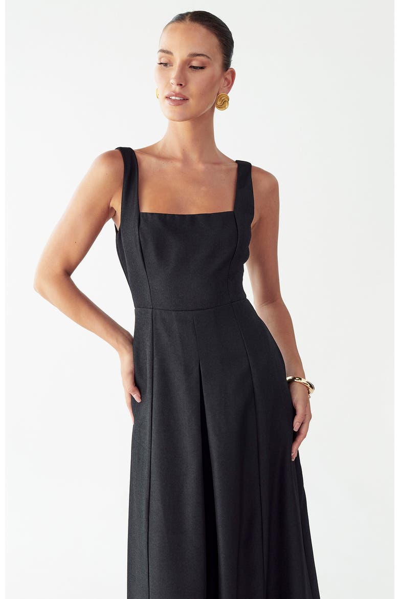 Leonne Midi Dress, Alternate, color, Black