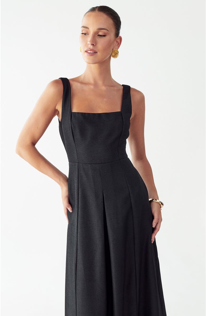 WILLA Leonne Midi Dress, Alternate, color, Black