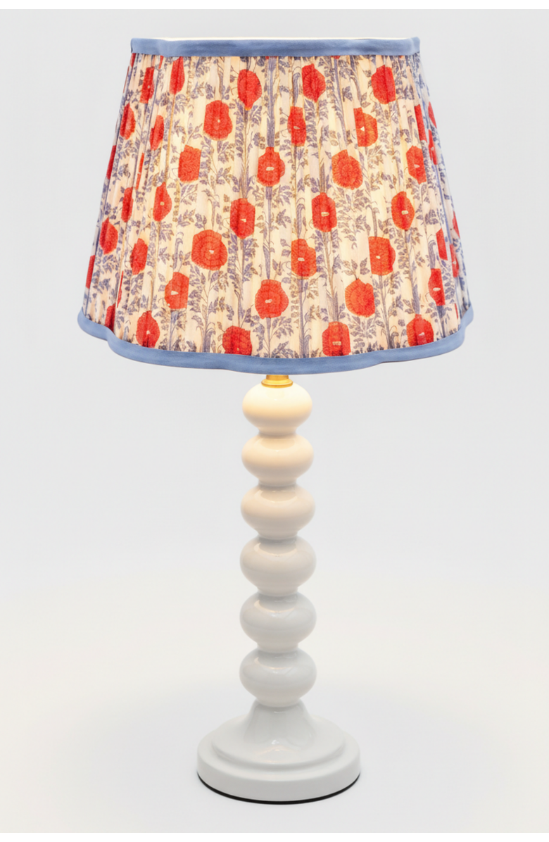 Inner Child 14" Pleated Scalloped Lampshade, Alternate, color, Araminta Red