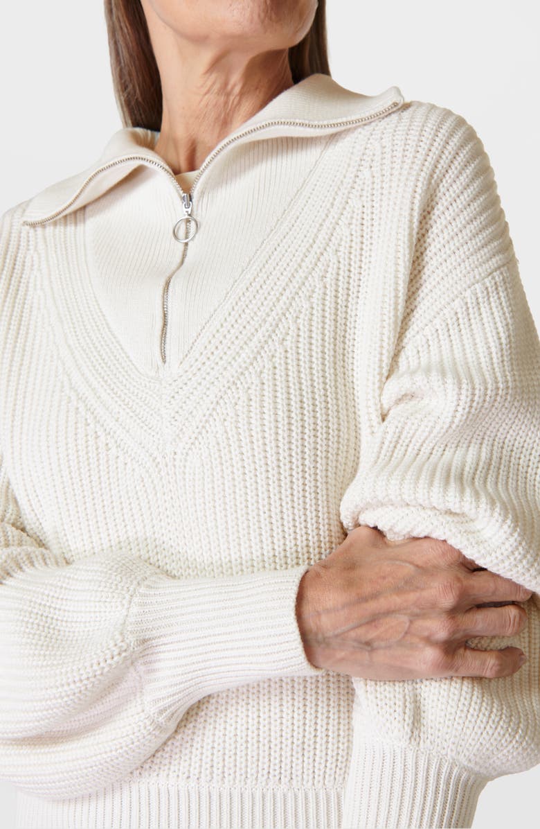 Sweaty Betty Modern Cotton & Wool Half Zip Sweater, Alternate, color, 