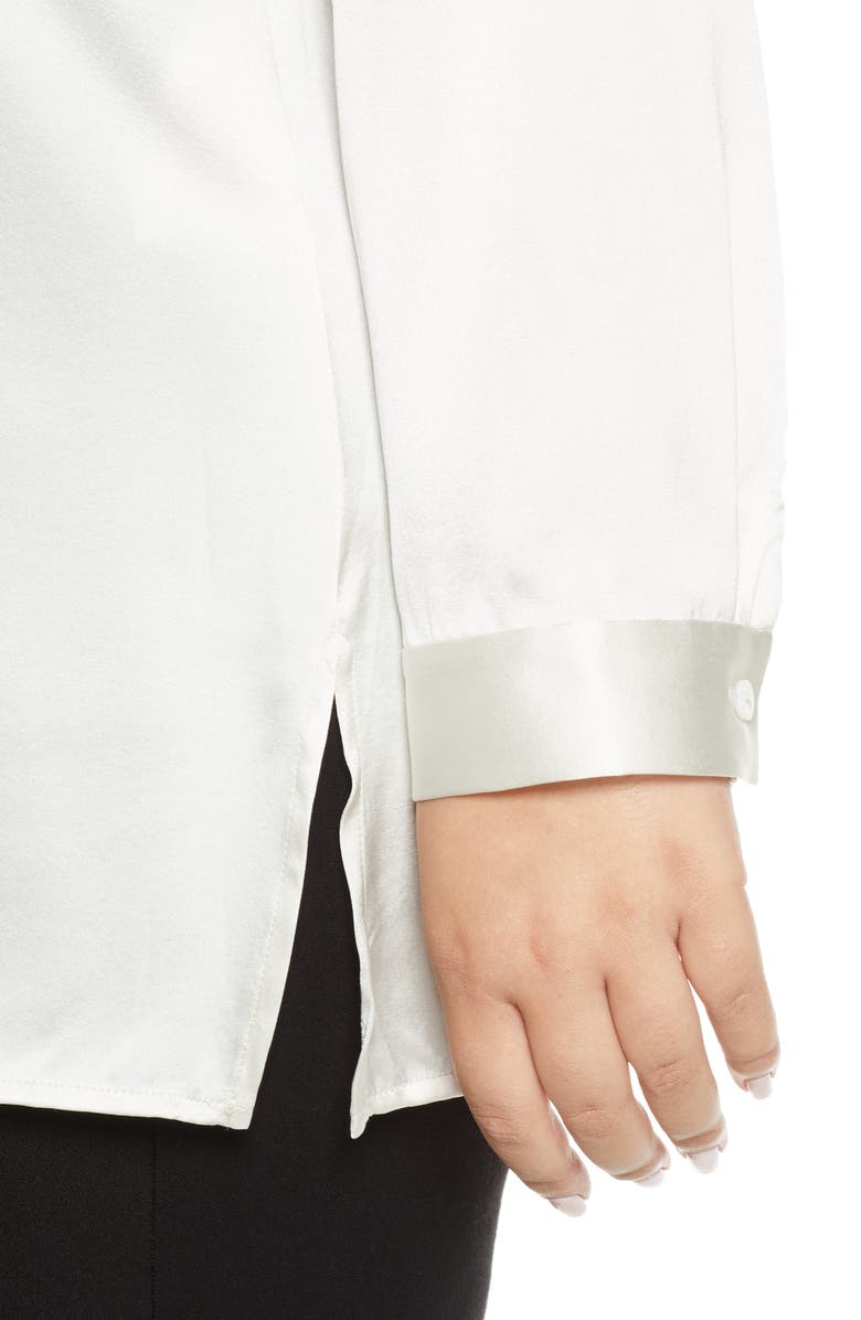 Eileen Fisher Band Collar Shirt, Alternate, color, 