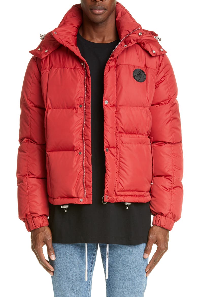 Puffer Jacket, Main, color, RED