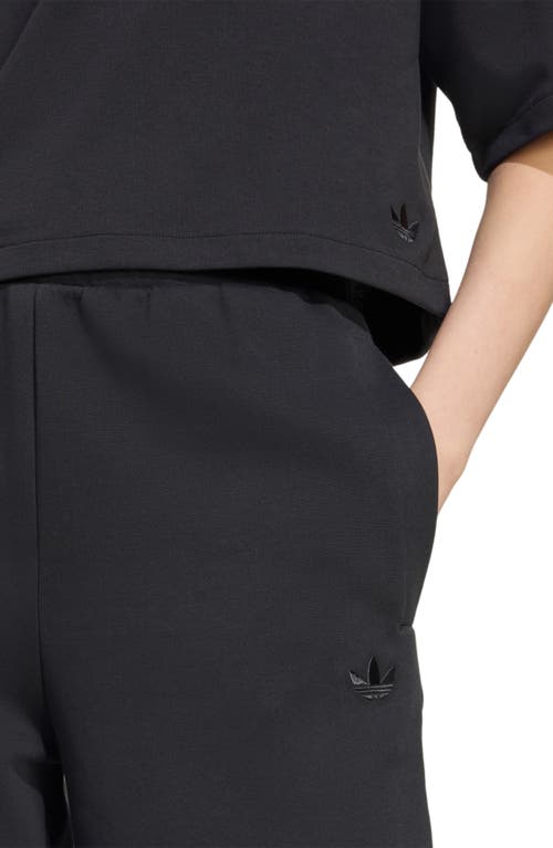 Adidas Originals Adidas Off Placed 3-stripes Wide Leg Sweatpants In Black
