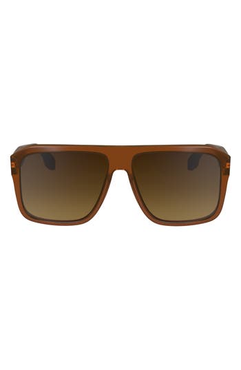 Victoria Beckham 59mm Chain Navigator Sunglasses In Green
