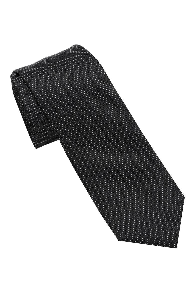 Pin Stripe Tie, Main, color, BLK/WHITE