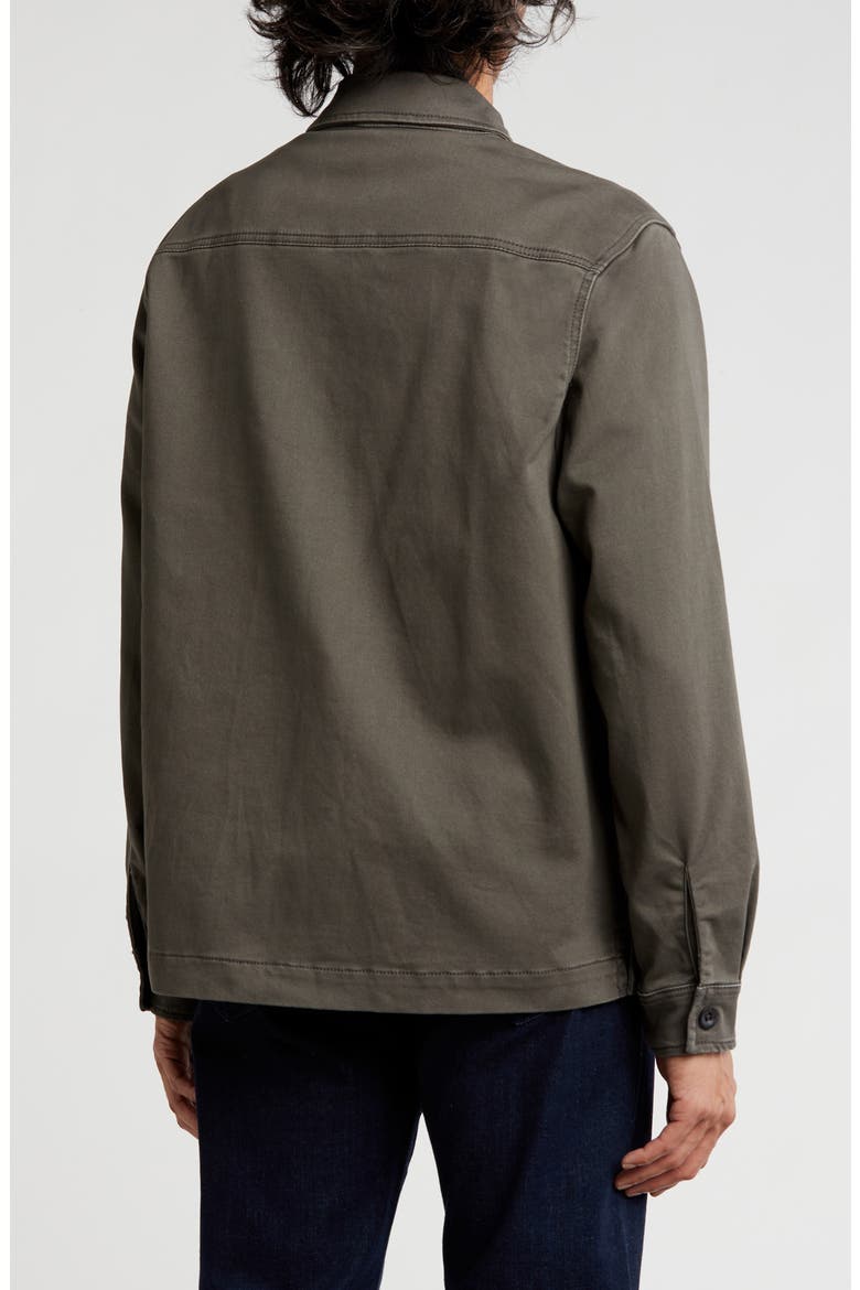 Lounge Twill Knit Shirt Jacket, Alternate, color, FLINT
