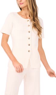 Ted Baker Gail Longline Split Hem Button-Up Shirt